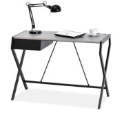 Biurko DESIGNO BRW czarny beton industrialne z szuflada stan idealny