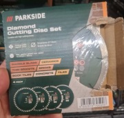 PARKSIDE tarcze do ciecia betonu  na mokro i sucho 4 sztuki 125MM