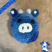 krówka krowa pluszak zabawka handmade na szydełku j.plushycrafts