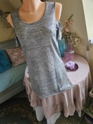 Bluzka srebrna z odkrytymi ramionami r. 40