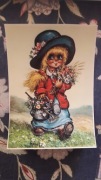 Vintage - urocza kartka, autor Michel Thomas "Fleurs des champs"