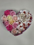 Tort Słodyczy Serce Kosz Prezentowy Zestaw Słodyczy Dzień Babci