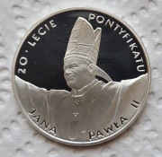 Moneta 10 zł 1998 r. 20-lecie pontyfikatu JP II