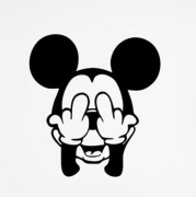 Myszka Miki. Obraz z drewna 