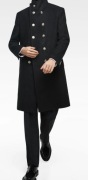 ZARA, LUX,80% Wełniany, militarny płaszcz, S/M