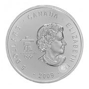 srebrna moneta Olympic Thunderbird Totem, Canada 2009, 1uncja