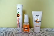 Zestaw  C-Power :Krem do twarzy Day&night,serum,witamina C Mihi.