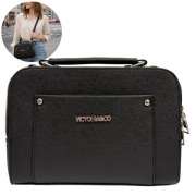 Czarna modna torebka damska – elegancka, klasyczna, idealna na co dzień