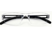 Okulary +3,5 do czytania wytrzymałe bez ramkowe elastyczne zauszniki