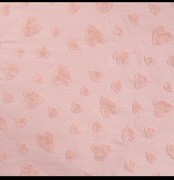 Jersey żakardowy serca dla dzieci na lato cienki materiał koszulka  0,5mb