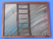 Obraz olejny pt. „Drabina do nikąd”