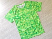 NOWY 134 140 T-shirt chłopięcy Minecraft zielony Bluzka Koszulka lato