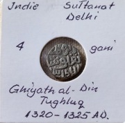 INDIE Sułtanat Delhi 4 Gani Ghiyath al- Din Tughlug  1323 A.D Ag