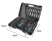 ZESTAW NARZĘDZIOWY KLUCZY NASADOWYCH BITY NASADKI 216 elementów