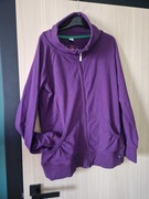 Bluza zapinana na suwak fioletowa 40/42 bawełna