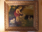 obraz olejny w ramie