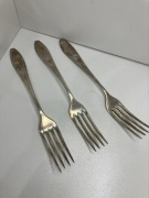 widelce obiadowe fraget bm posrebrzane (w srebrze) stare poznanski paryski