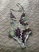 Jednoczęściowy strój kąpielowy sexi H&M S kolorowy gołe plecy