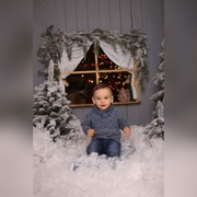 Sweterek gruby, zimowy, sesja roz. 74cm