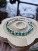 Bransoletka damska makrama ze szklanymi kamieniami 