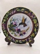 Talerz kolekcjonerski Royal Doulton rajski ptak koliber i kwiaty 