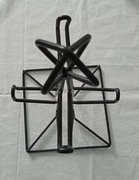 STOJAK WIESZAK NA KUBKI I FILIŻANKI METALOWY LOFTOWY CZARNY STABILNY