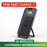 Ładowarka Bezprzewodowa Qi 15W Fast Charge Stojak Wireless Charger
