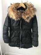 Kurtka parka ocieplana zimowa futerko naturalne 