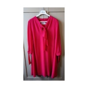 Elegancka amarantowa szyfonowa sukienka  r. 40 / 42