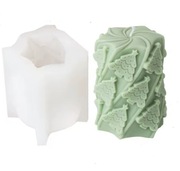 CYLINDER w CHOINKI Boże Narodzenie forma silikonowa 9*8 do odlewów Świec 