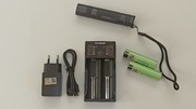 Komplet: latarka Convoy s2+, akumulatory 18650 2szt, ładowarka Lii-202