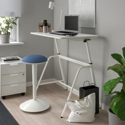stołek do biurka IKEA, biały/Vissle granatowy