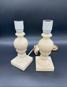 Lampa onyx, nocna lampka z onyksu, vintage, Szwecja