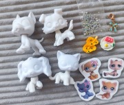 LPS littlest pet shop figurki main 5 kot pies spaniel shorthair dog collie 