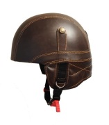 Kask motocyklowy, styl retro, z okularami, rozmiar M, używany.