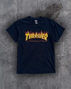 Thrasher Koszulka Flame Logo Czarna S Skate Classic