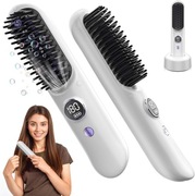 Szczotka bezprzewodowa prostująca włosy 120-200°C biała