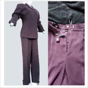 Eleganckie spodnie do garnituru fiolet – klasyka z charakterem