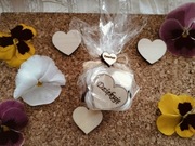 Mydełko zapachowe bubble i serce magnes podziękowania dla gości chrzciny