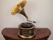 PIĘKNY UNIKALNY PATEFON ZDOBIONY, POLECAM 