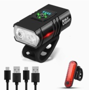 Światła Rowerowe Ładowane przez USB + gratis tylnie światło
