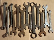 Zestaw 14 kluczy płaskich / oczkowych, rozmiary 17 do 24