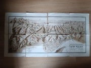 Mapa Tatry Polskie panoramiczna W. Borowski lata 50-te Z. Korosadowicz PRL 