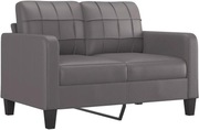 2 Osobowa Sofa kolor szary 120 cm sztuczna skóra