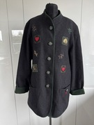 Vintage Ursl Trachten wełniany płaszcz unikat Bawaria Rozmiar L
