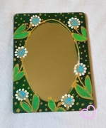lusterko małe ramka malowane kwiatki