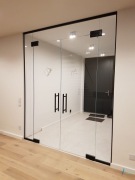 Ściana szklana LOFT + drzwi wahadłowe PRODUCENT szklany boks biurowy TIOMO