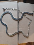 Pasek metalowy srebrny dł. całkowita 116 cm