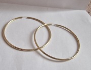 Kolczyki koła 585 5.42g, średnica 7cm, szarniry