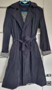 Wiosenny, granatowy płaszcz trencz Zara rozmiar XS